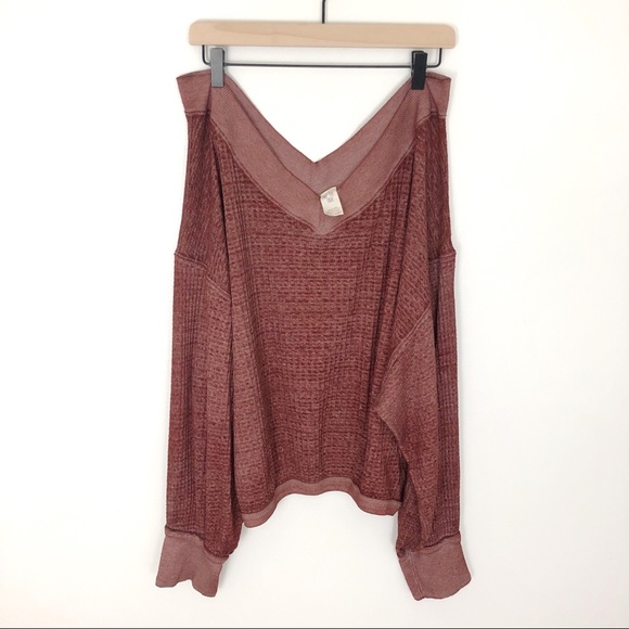 SOLD Free People South Side Thermal in Cinnamon - Picture 3 of 7